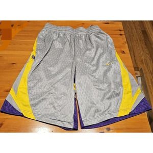 Nike Gray/Purple Athletic Basketball Shorts Men’s Size M - LA Lakers